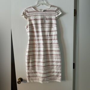 J. Crew Pink and White Striped Mini Dress